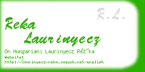 reka laurinyecz business card